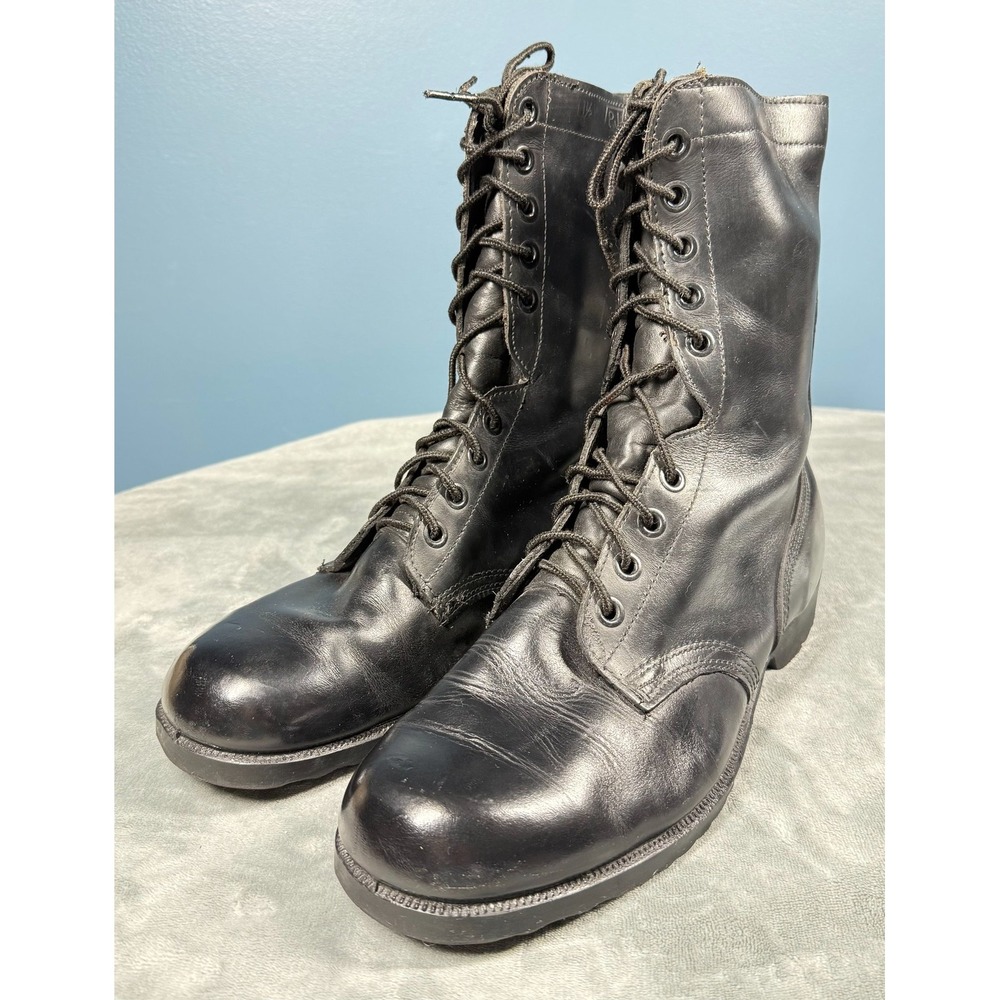 Ro Search Combat Boots Mens 11.5 Wide Black Leather Military Lace Up